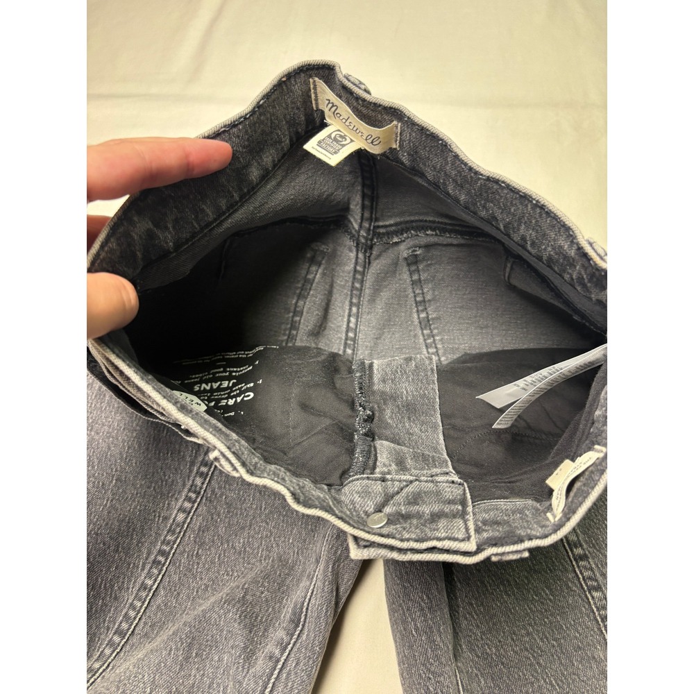 Madewell The Perfect Vintage Straight Jean Faded Black Seam Denim Womens 24X29 - Picture 4 of 14
